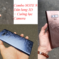COMBO Note 9: Dán lưng 3D kim cương + Cường lực camera