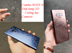 COMBO Note 9: Dán lưng 3D kim cương + Cường lực camera