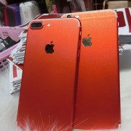Dán decal nhôm xước giả iPhone 7 Đỏ (Red)