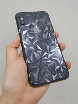Dán mặt sau iPhone X/iPhone 10 vân kim cương 3D