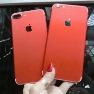 Dán skin nhôm xước giả iPhone 7 Đỏ (Red)