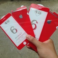Bộ kính cường lực iPhone 6/6 Plus giả iPhone 8 đỏ cực đẹp
