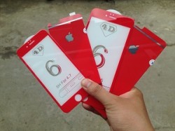 Bộ kính cường lực iPhone 6/6 Plus giả iPhone 8 đỏ cực đẹp