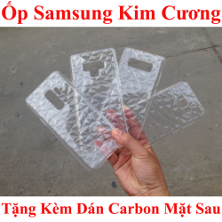 Ốp lưng Samsung Galaxy Note 9 trong suốt 3D kim cương